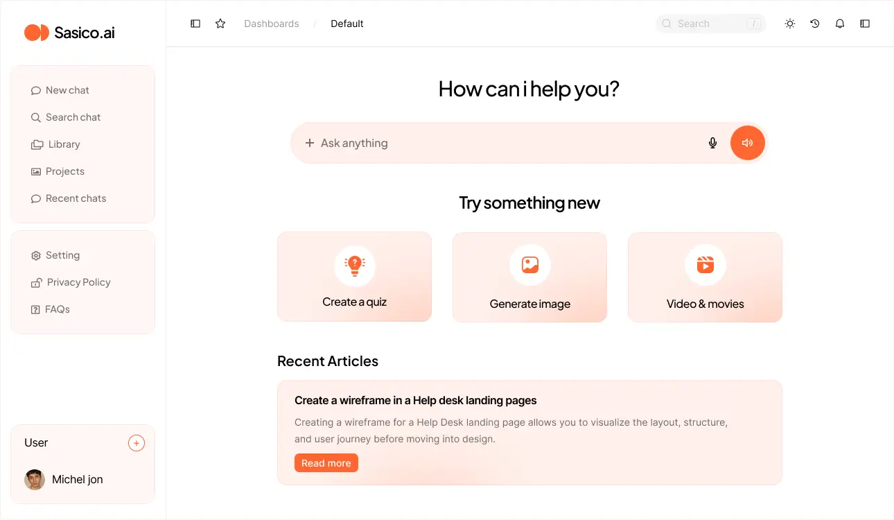 Digital menu setup dashboard preview
